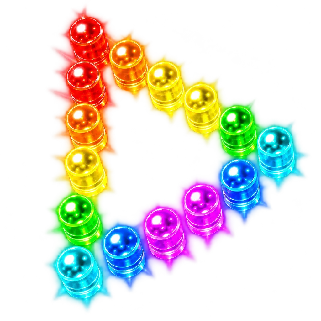 Pixel Brite rainbow light logo